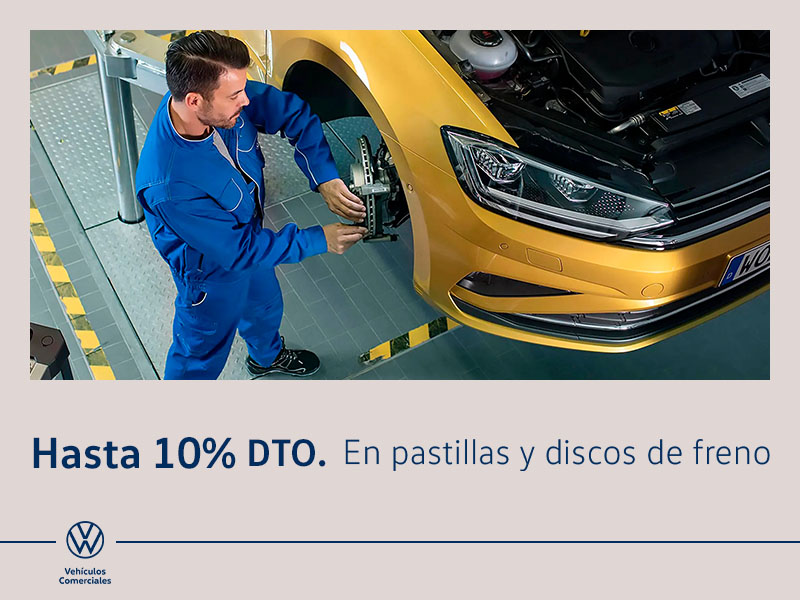 Hasta 10% de descuento en pastillas y discos de frenos